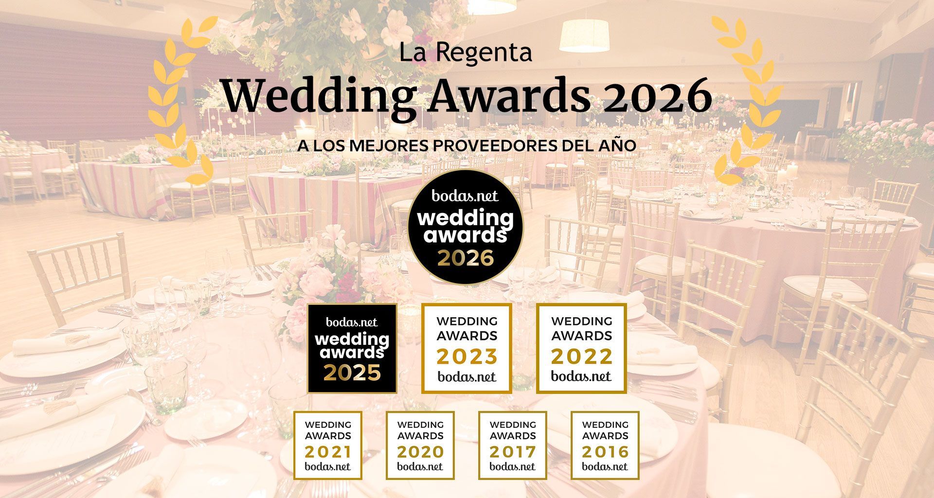 Ocho veces “sí”: La Regenta vuelve a ganar el Wedding Award y celebra el amor con las parejas