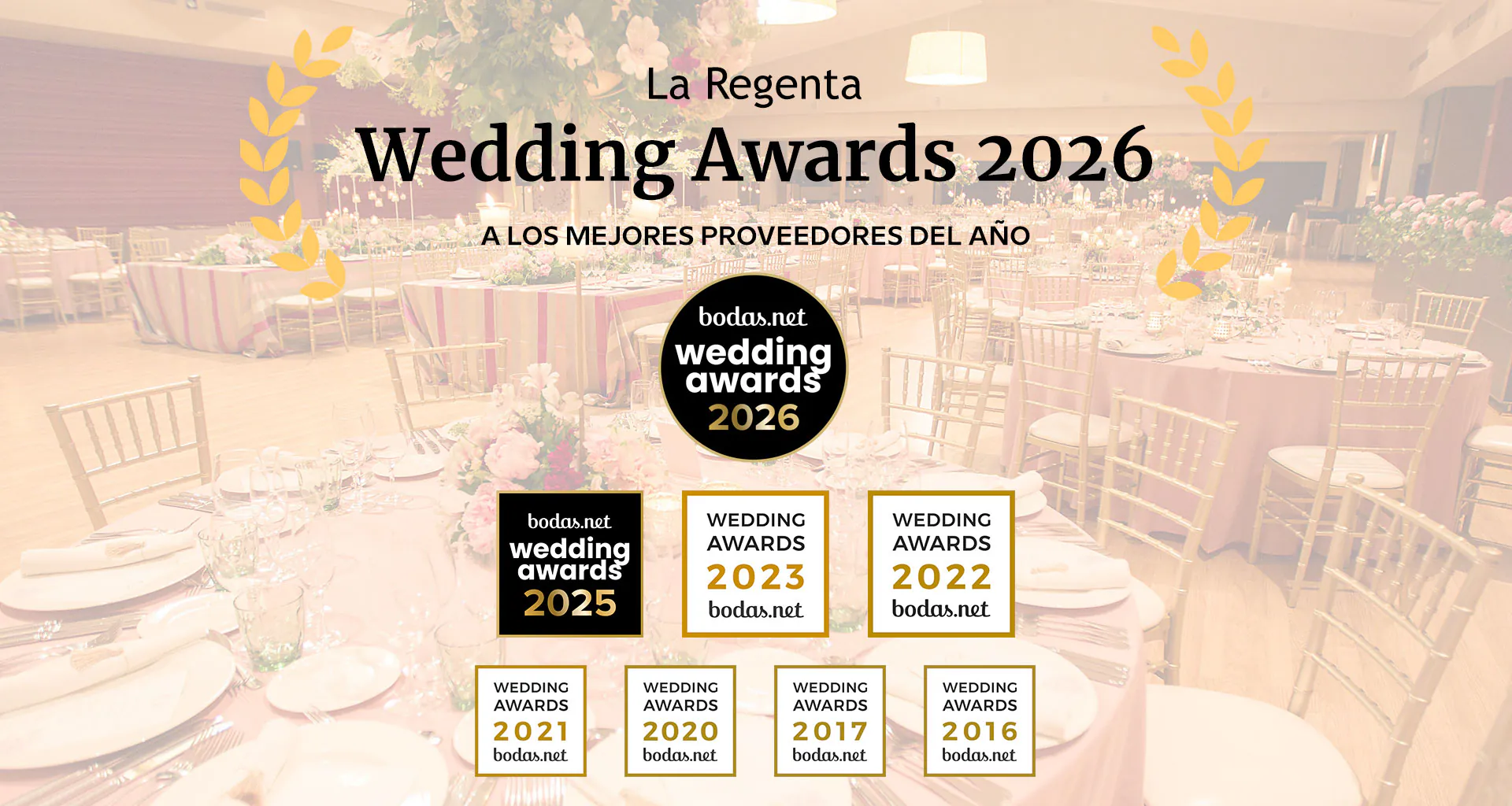 Ocho veces “sí”: La Regenta vuelve a ganar el Wedding Award y celebra el amor con las parejas